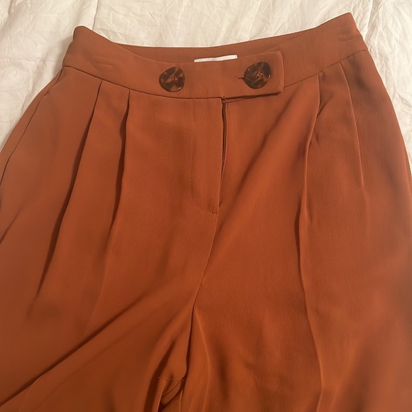 Wide leg Topshop rust color culottes - Picture 3 of 4